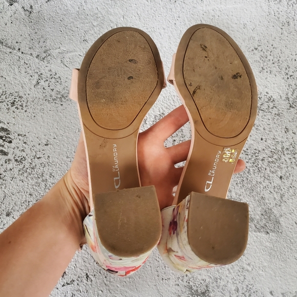 Chinese Laundry Judy Block Heel Floral Sandals 🌸🌼 EUC Size 7.5 - Picture 2 of 11